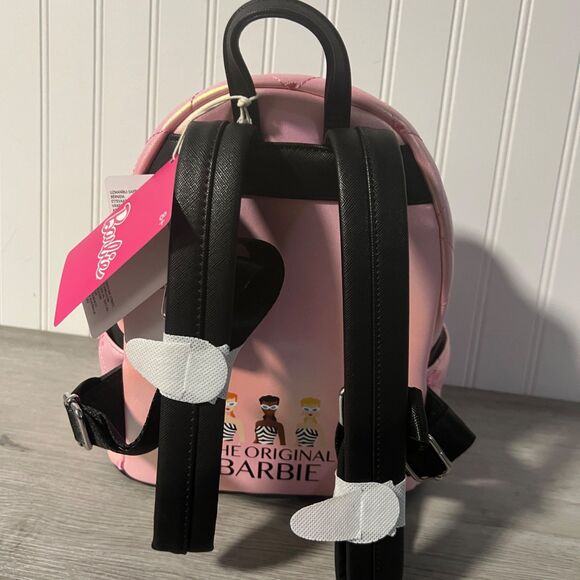 Loungefly Barbie Iridescent the Original Barbie 1959 Quilted Pink Mini Backpack main image 4